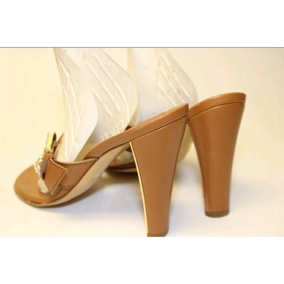 Vicini Giuseppe Zanotti NEW Italy Made Womens 8 B 38 Leather Heeled Thongs Shoes - Picture 4 of 14